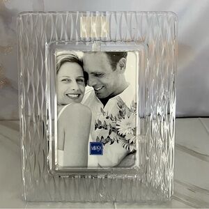 Vintage Mikasa Pierrot Textured Glass Photo Frame NIB